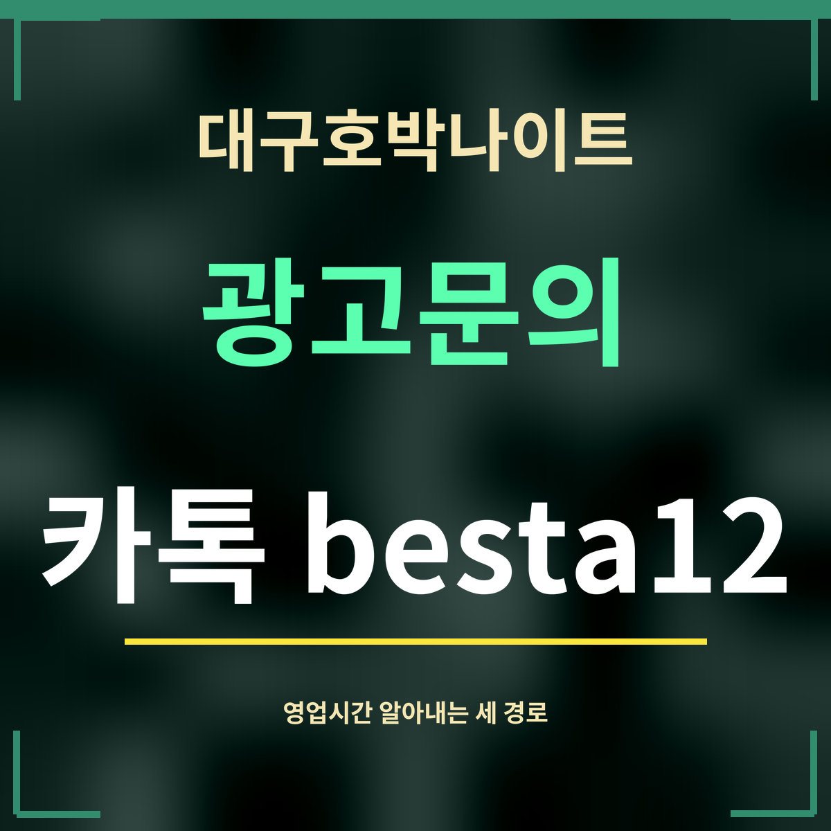 대구호박나이트 · 광고문의 · 카톡 besta12